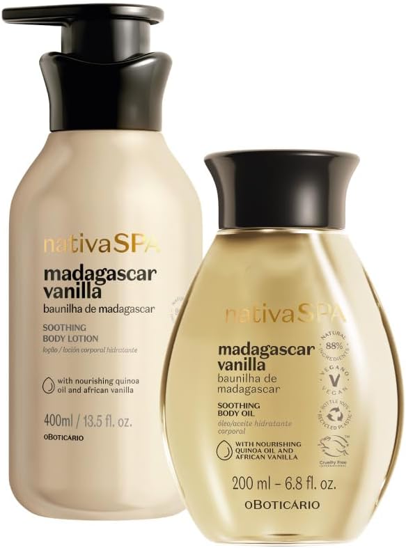 O Boticário Nativa SPA Vainilla de Madagascar Set Crema Hidratante 400ml + Aceite Corporal 200ml