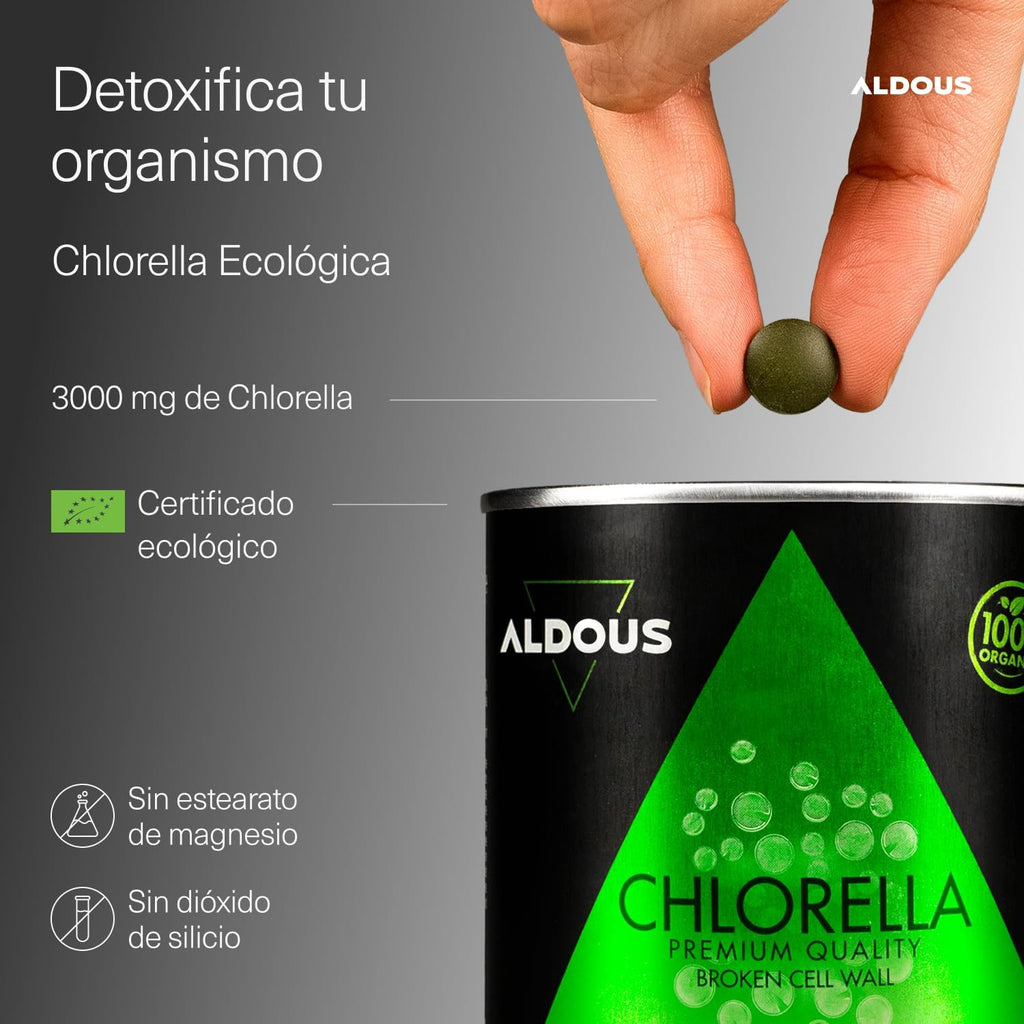 Chlorella Ecológica 600 Comprimidos | DETOX y Energía – Aldous