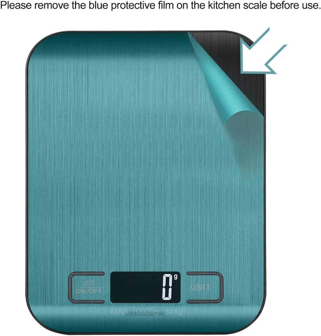 Báscula Digital de Cocina VIBOOS 10 kg – Precisión 1 g, Pantalla LCD, Función Tara (Negro)