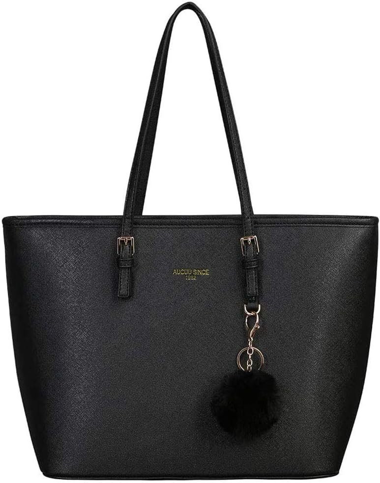 URAQT Bolso Tote Grande Mujer Cuero PU - Bandolera Portatil 15,6"