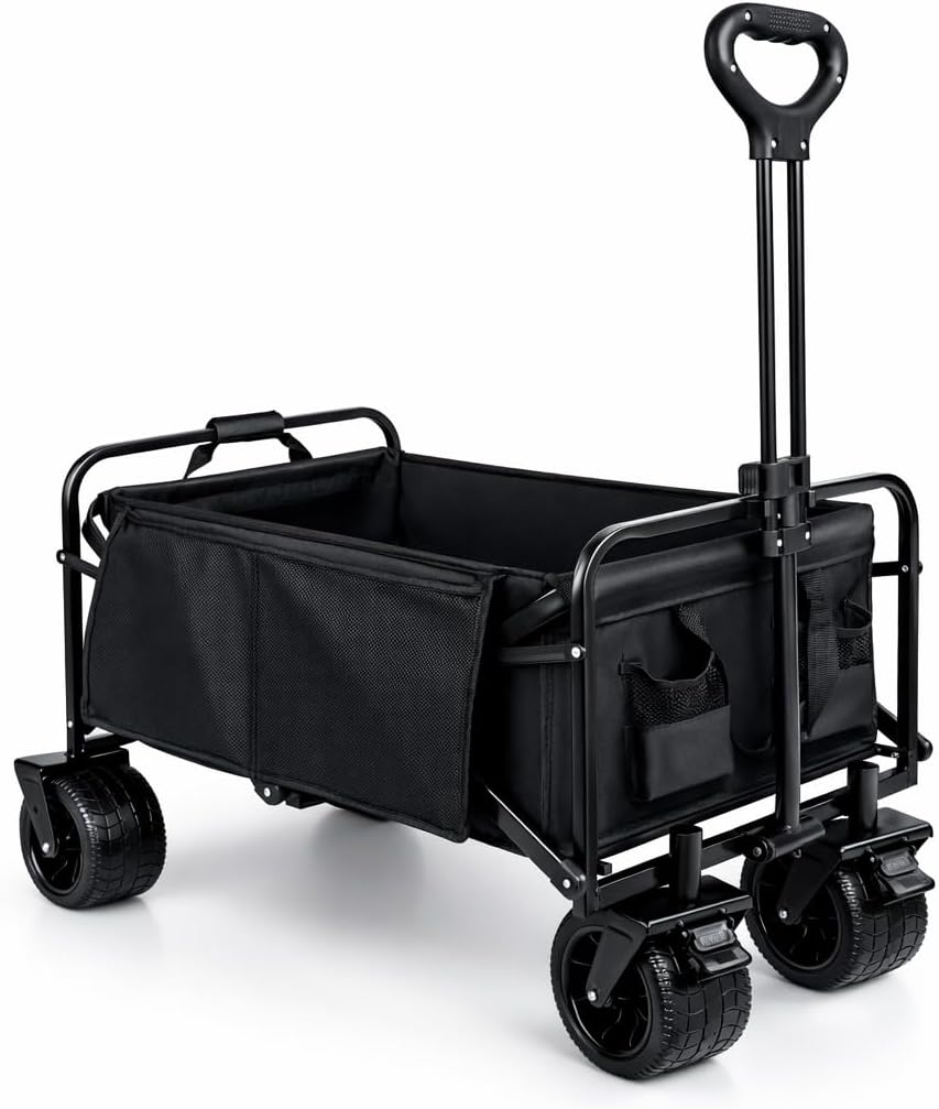 T-LOVENDO Carro de Mano Plegable Todoterreno - Hasta 150kg