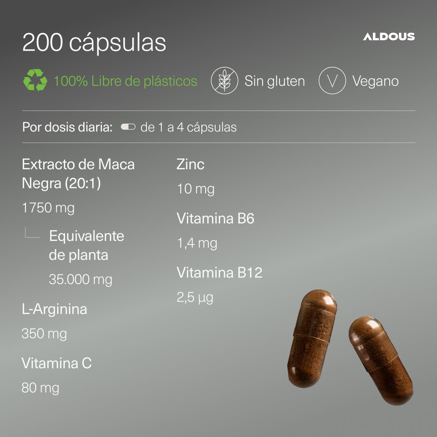 Maca Negra Peruana Complex 35.000mg | Energía – Aldous