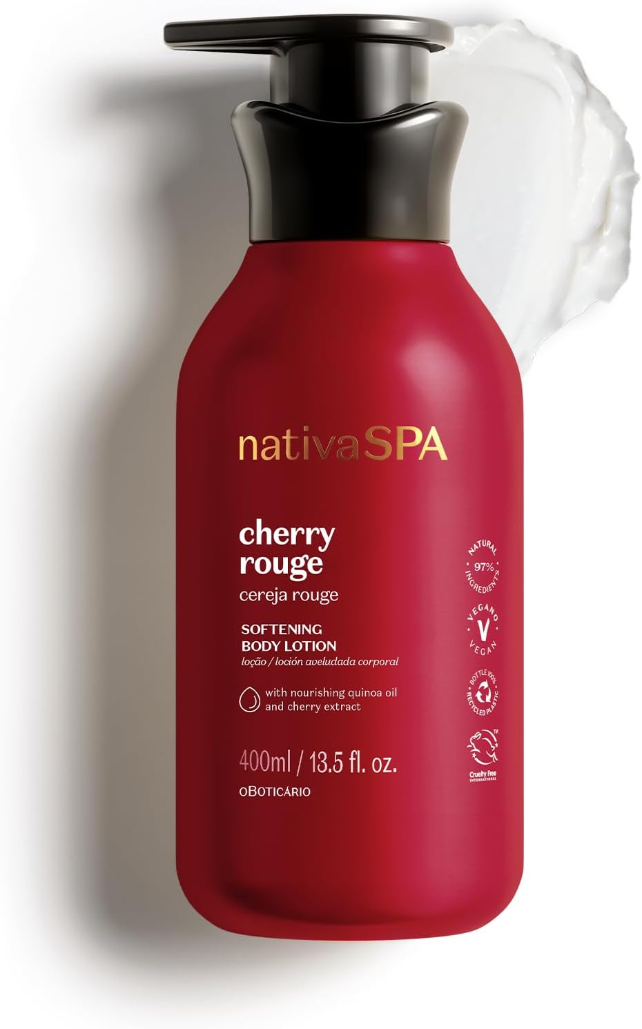 O Boticário Nativa SPA Cereza Rouge Loción Corporal Hidratante 400ml