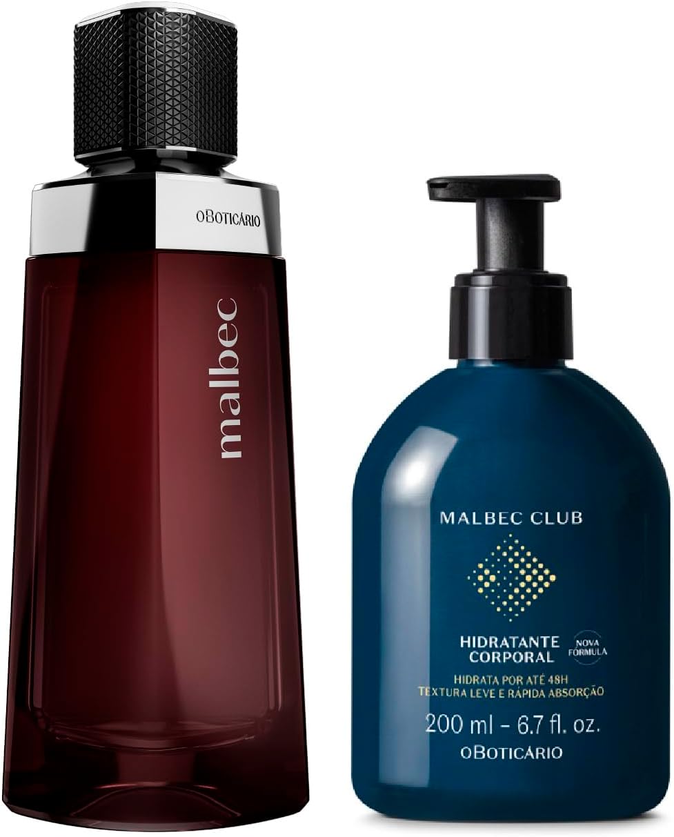 O Boticário Malbec Club Set Regalo Hombre - Perfume EDT 100ml + Loción Corporal 200ml