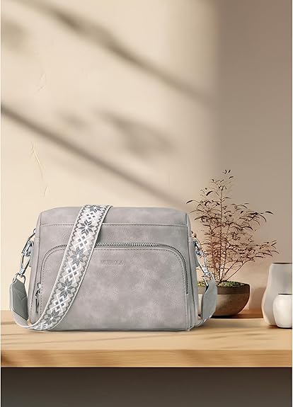MUIIKOLA Bolso Bandolera Mujer Piel PU con Proteccion RFID - Correa Ajustable
