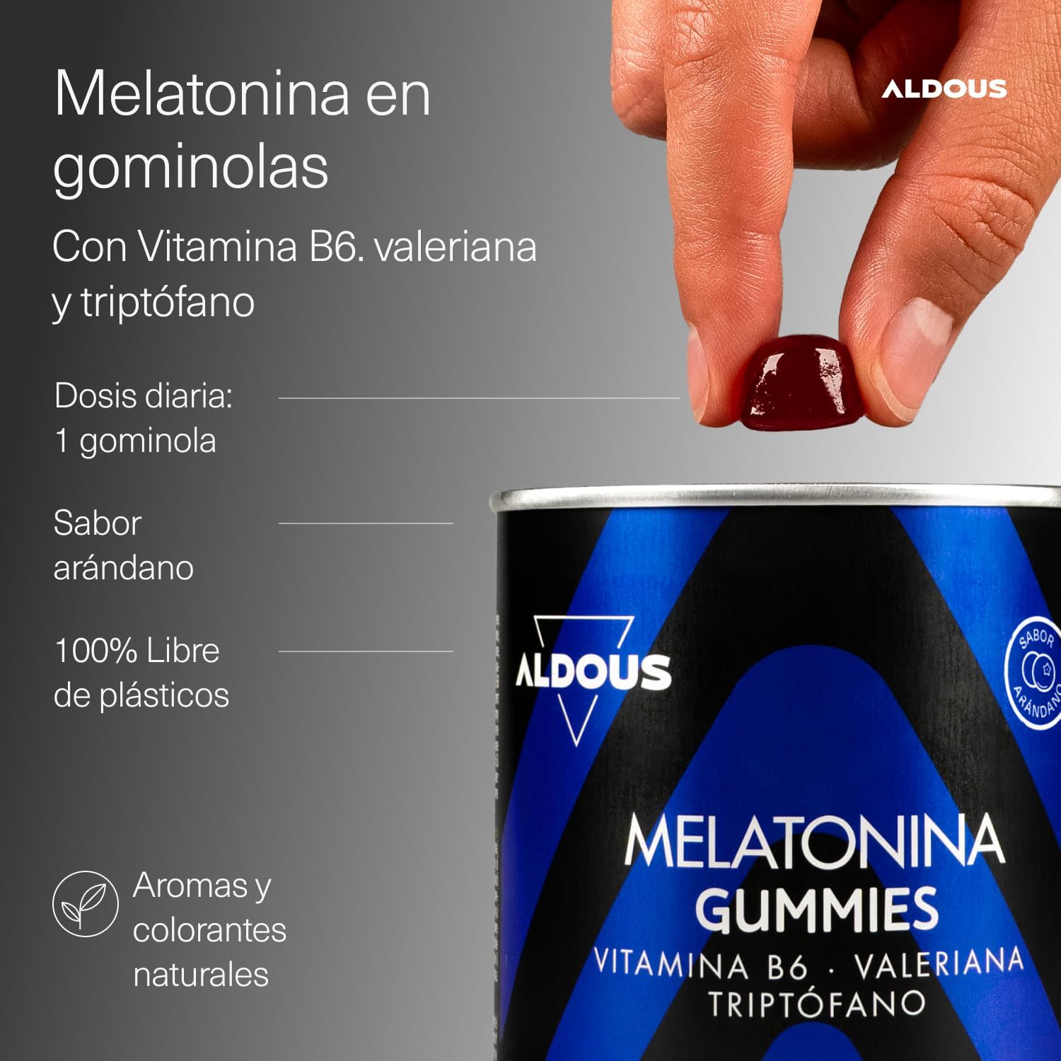 Melatonina Gominolas + Triptófano y Valeriana | Sueño – Aldous