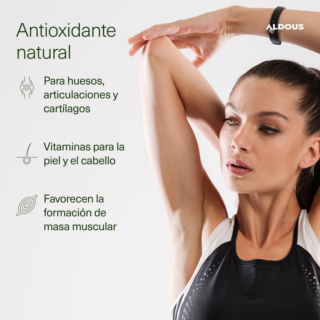 ALDOUS Colágeno Hidrolizado Puro + Ácido Hialurónico + Coenzima Q10 + Vitaminas y B12 + Zinc