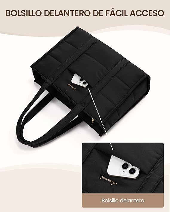 LOVEVOOK Bolso Tote Bag Grande Puffer - Portatil 15,6"