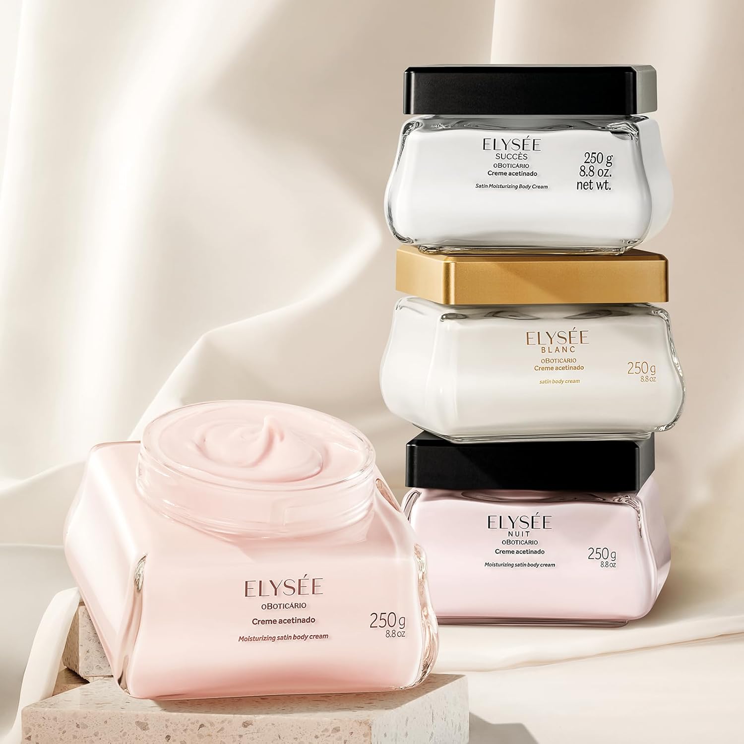 O Boticário Elysée Succès Crema Hidratante Corporal Rosa Negra 250g