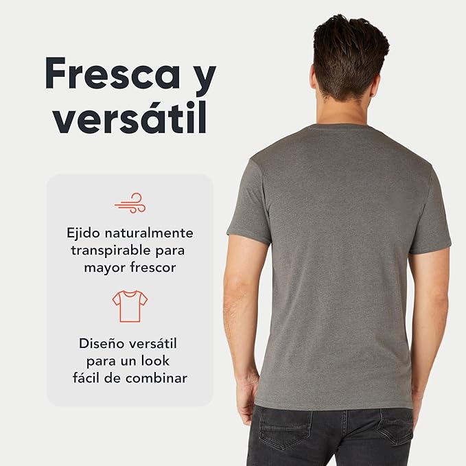 FM London Men's 3/5 Pack T-Shirt - Premium Weight con Diseño Ligeramente Entallado