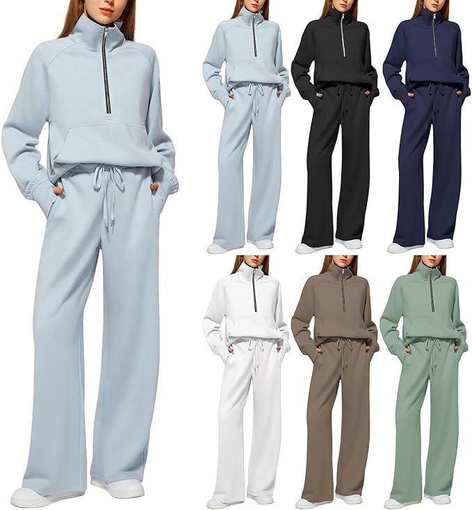 Conjunto Deportivo Mujer 2 Piezas Otoño-Invierno - Sudadera con Cremallera y Pantalones
