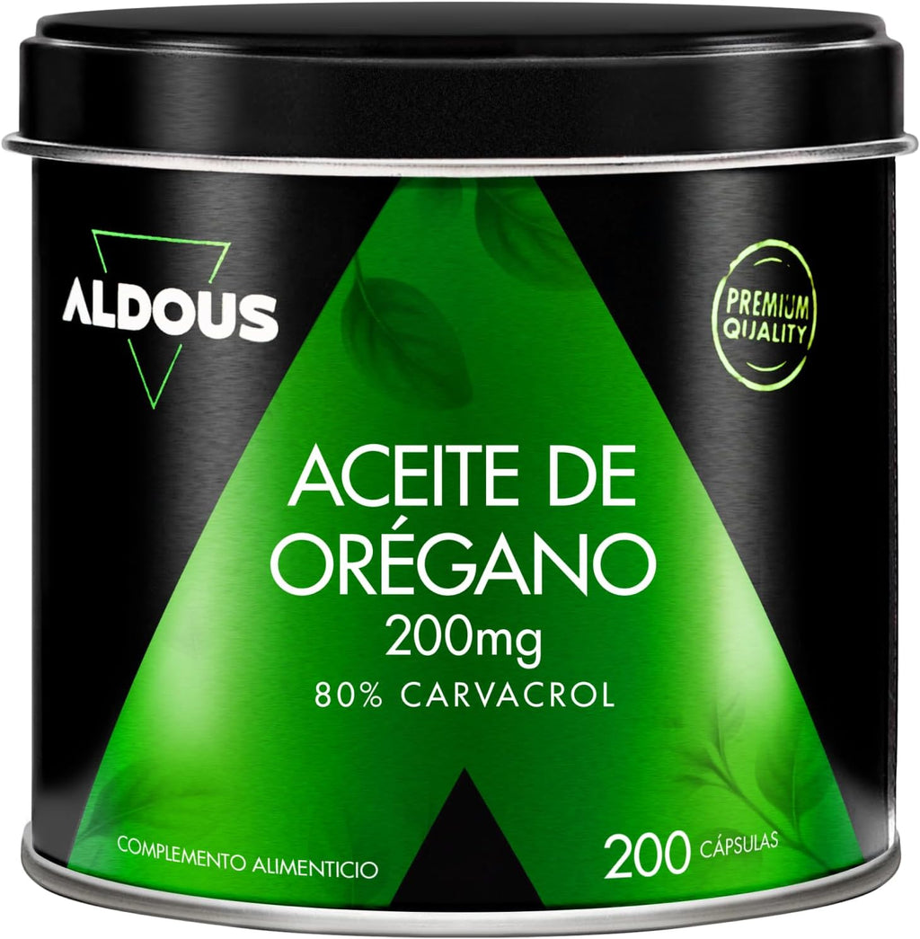 Aceite de Orégano 80% Carvacrol 160mg | 200 Cápsulas – Aldous