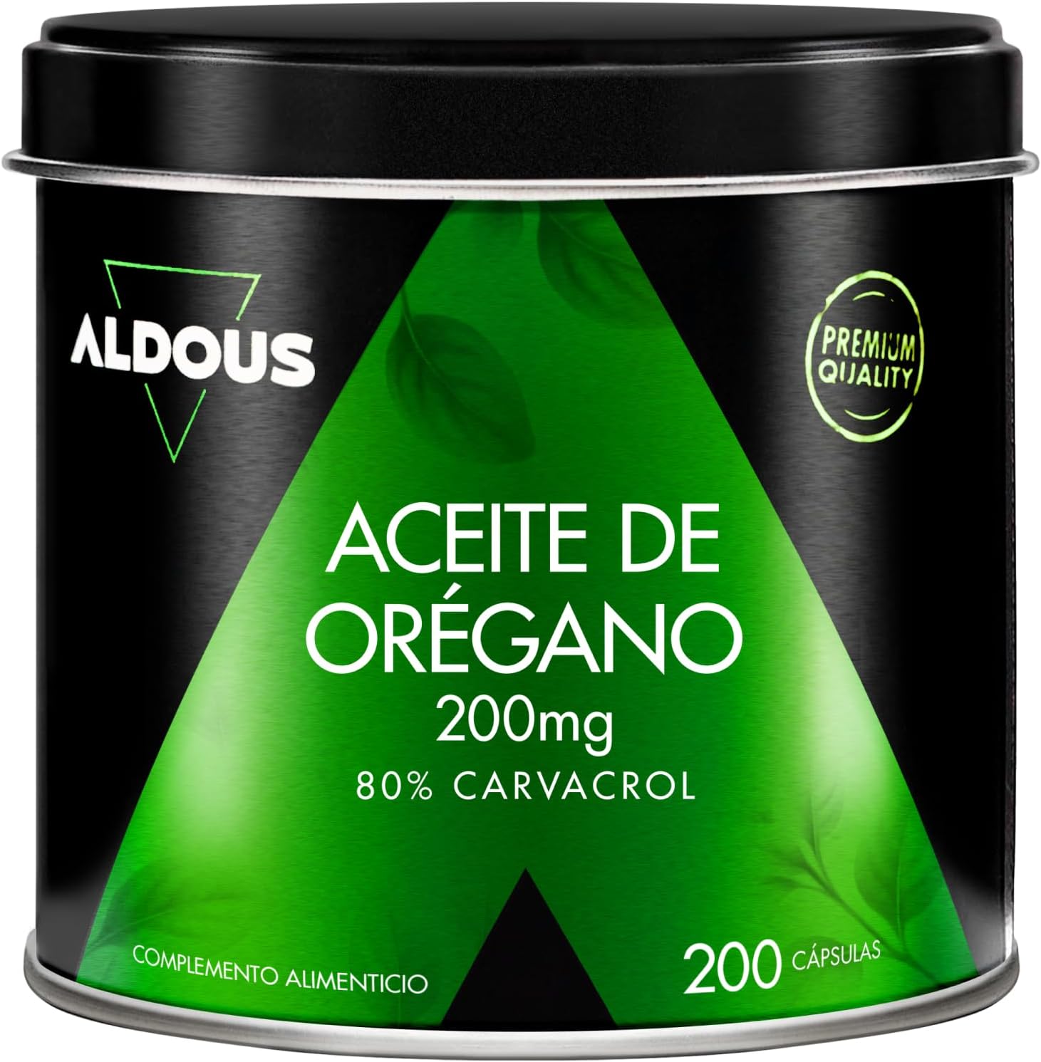 Aceite de Orégano 80% Carvacrol 160mg | 200 Cápsulas – Aldous