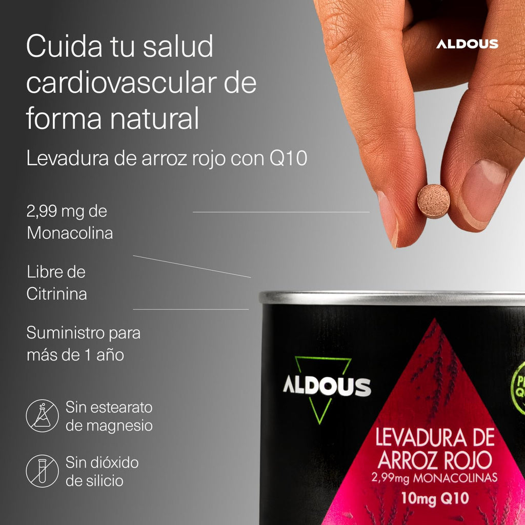 Levadura de Arroz Rojo + Q10 | Colesterol y Corazón – Aldous