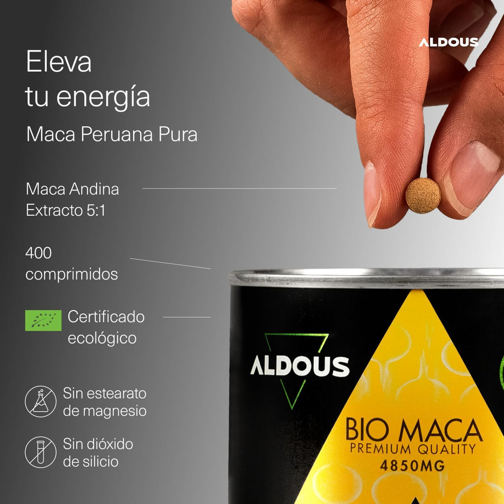 Maca Peruana Ecológica 4850mg | Energía y Vitalidad – Aldous