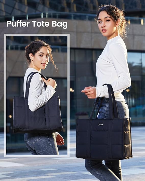 LOVEVOOK Bolso Tote Bag Grande Puffer - Portatil 15,6"