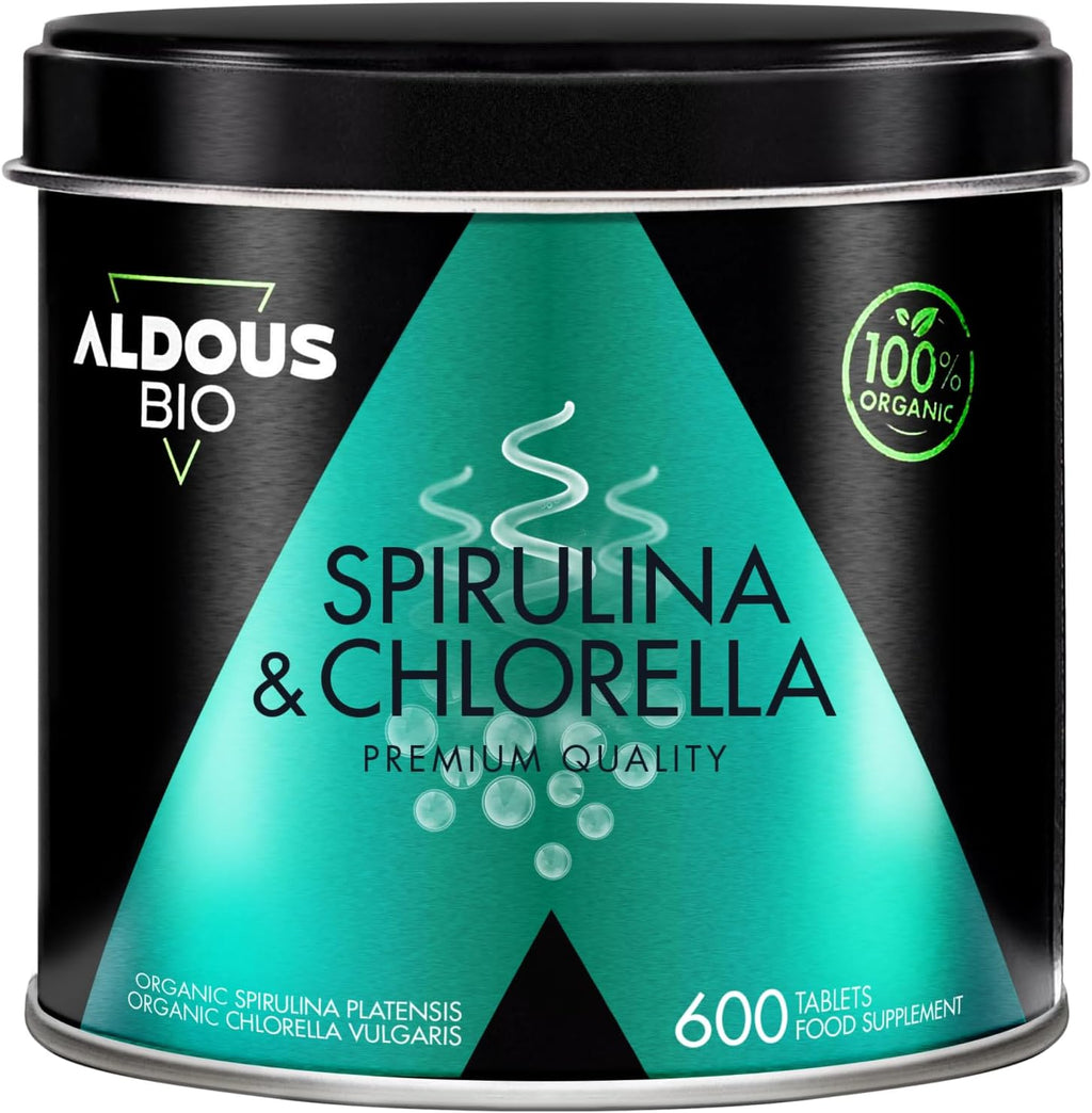Chlorella y Espirulina Ecológica 600 Comprimidos | DETOX – Aldous