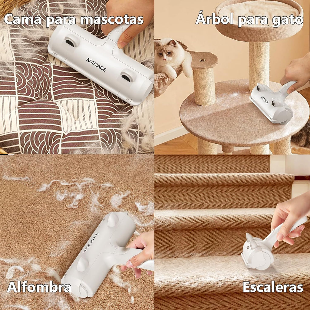Quitapelos para Mascotas ACE2ACE – Rodillo Removedor de Pelo de Gatos y Perros, Lavable y Reutilizable, para Ropa, Sofá y Alfombras