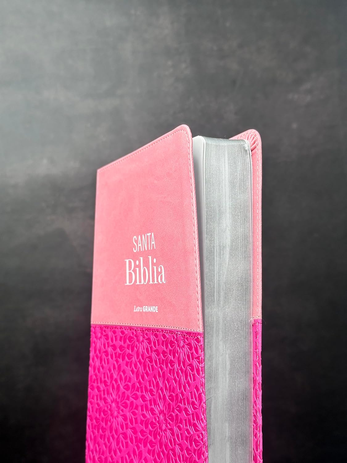 Biblia NVI Peninsular Letra Grande Rosa | Cuero Artificial