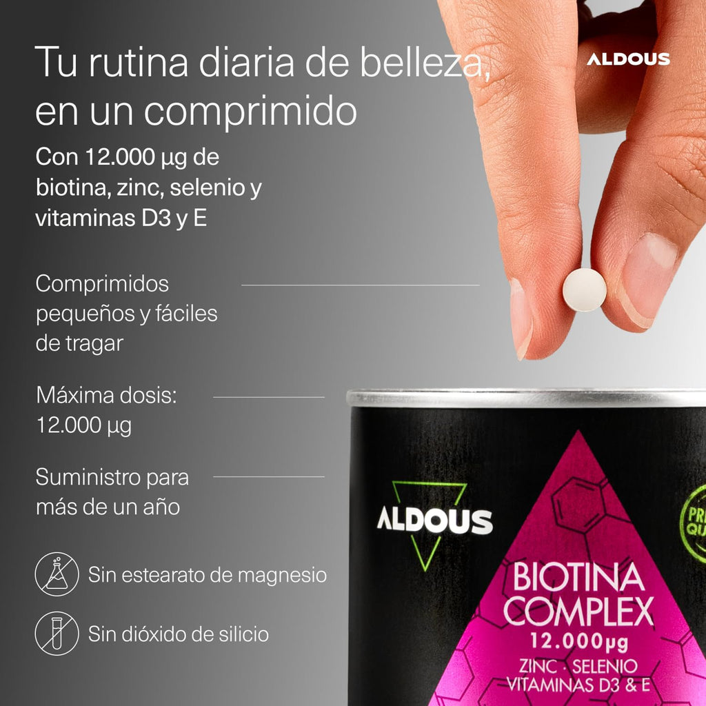 Biotina + Zinc + Selenio | Cabello, Piel y Uñas – Aldous