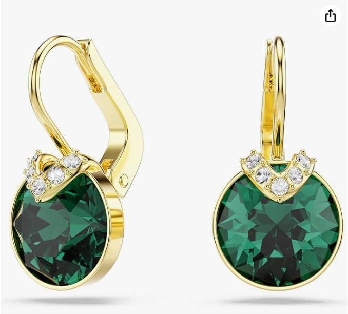 Swarovski Bella Pendientes Colgantes - Cristal Blanco Baño de Rodio