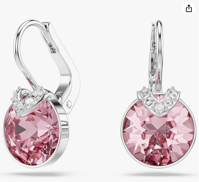 Swarovski Bella Pendientes Colgantes - Cristal Blanco Baño de Rodio