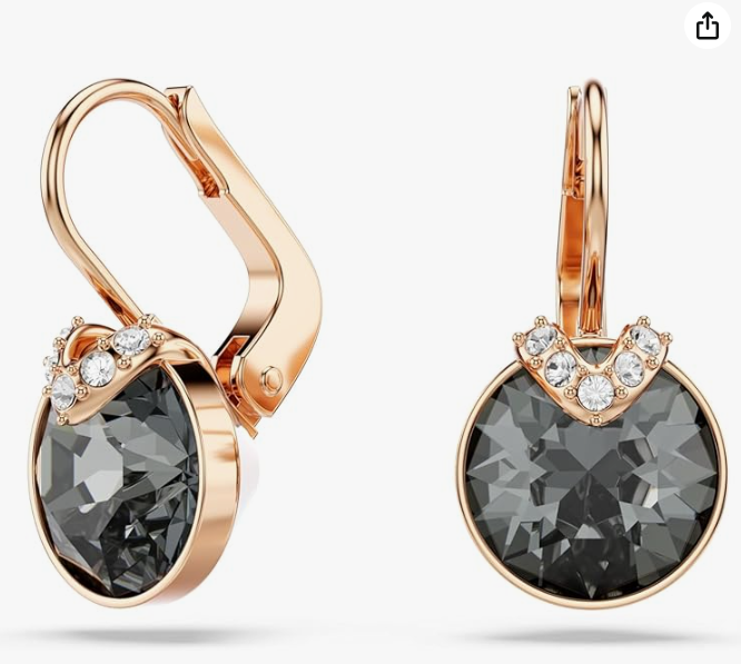 Swarovski Bella Pendientes Colgantes - Cristal Blanco Baño de Rodio
