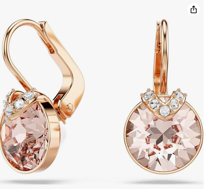 Swarovski Bella Pendientes Colgantes - Cristal Blanco Baño de Rodio