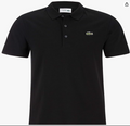 Lacoste Polo Deportivo de Manga Corta Raglán Ultra Seco Hombre - Negro y Blanco