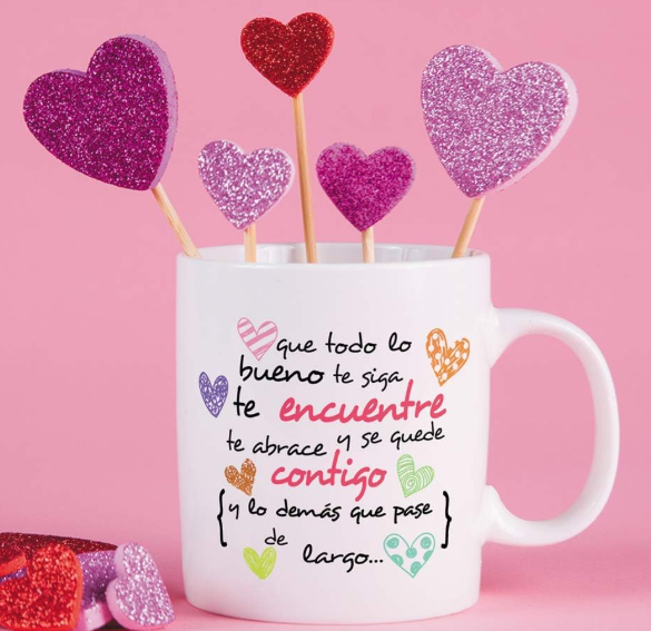 Taza Original con Frase Motivacional 350ml - Que Todo lo Bueno te Siga