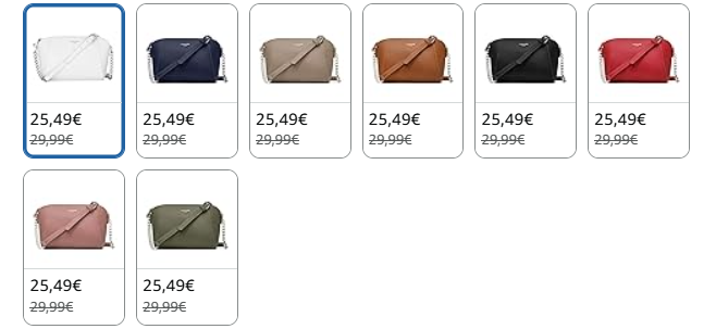 David Jones Bolso Bandolera Pequeño para Mujer - Cadena Cuero PU Elegante