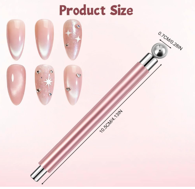 AYBUY Imán 3 en 1 para Uñas Ojo de Gato - Palo Magnético Cat Eye DIY