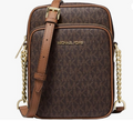 Michael Kors Jet Set Travel Bolsa Bandolera con Logo - PVC y Cuero