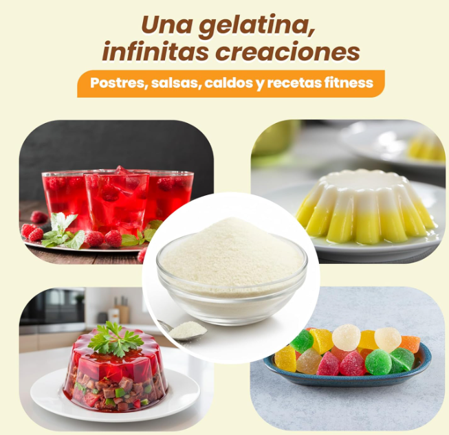 Snadi Gelatina en Polvo 1kg - 100% Pura, Sin Sabor, Calidad Profesional