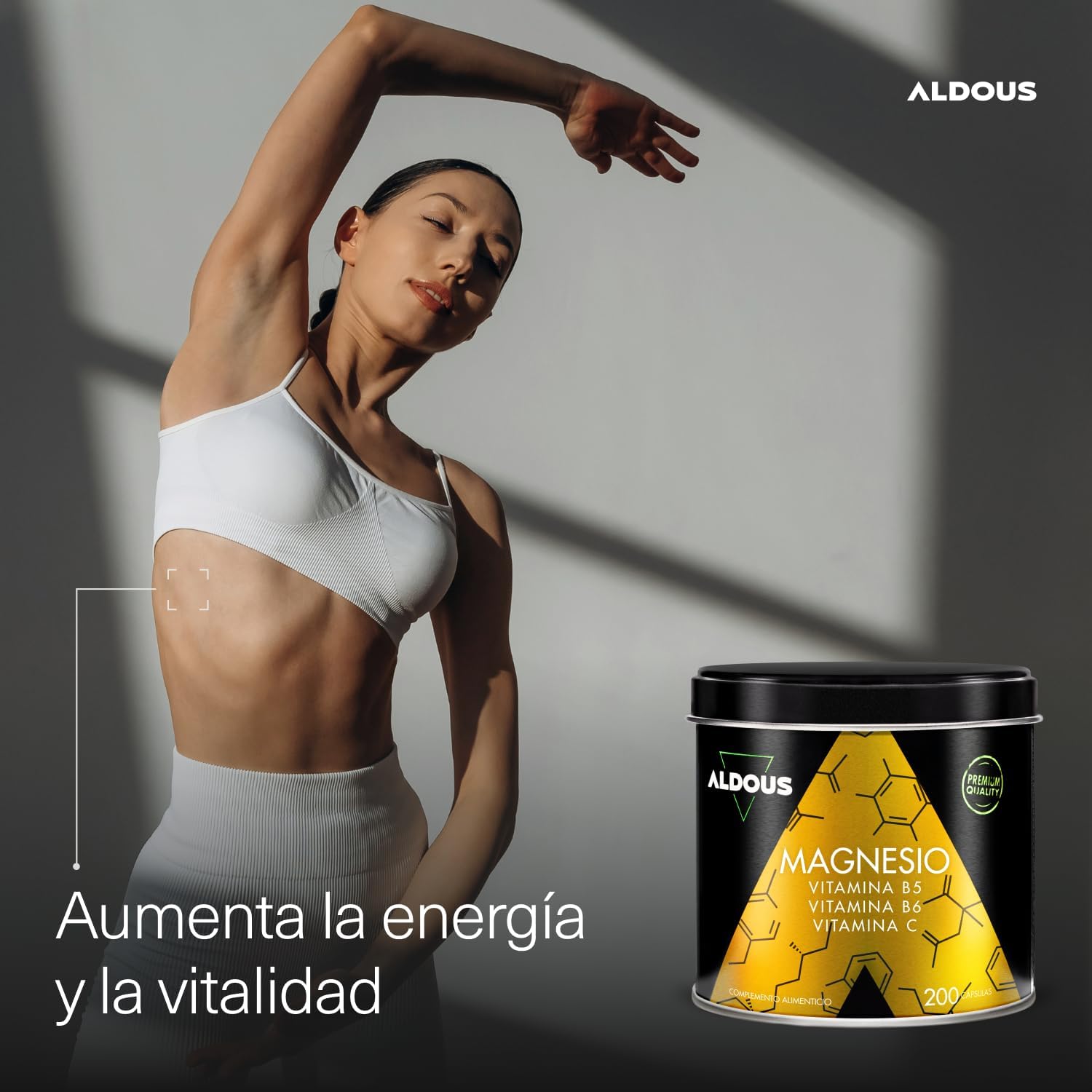 Citrato de Magnesio 1500mg + Vitaminas B5, B6 y C – Aldous