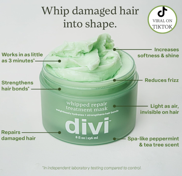 Divi Mascarilla de Tratamiento Capilar Whipped Repair | Cabello Seco y Danado