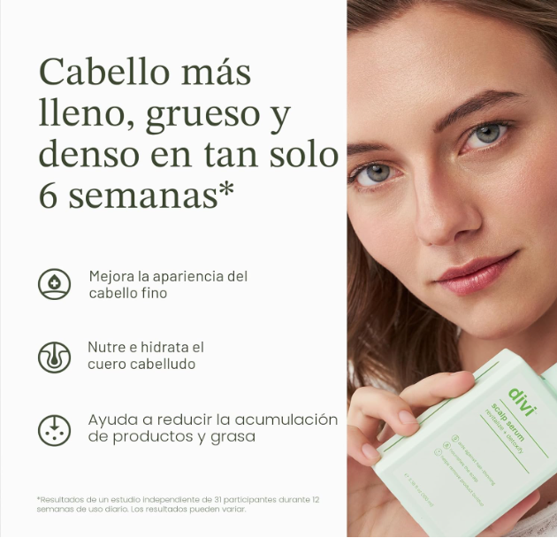 Divi Scalp Serum para Cabello Fino | Aminoacidos, Cafeina y Aceite de Romero