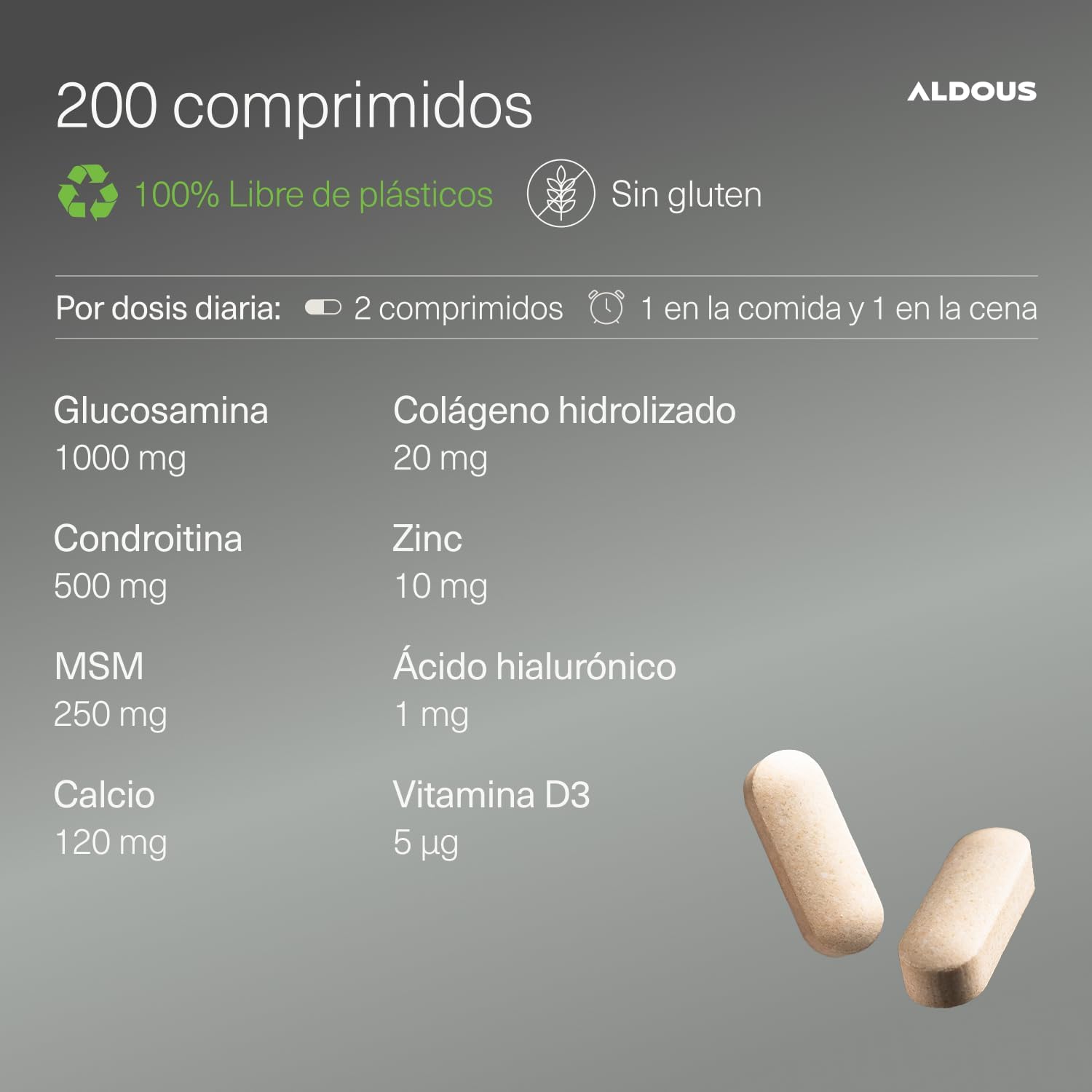 Glucosamina Condroitina MSM | Articulaciones y Huesos – Aldous