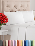 Juego de Sabanas 4 Piezas Cama 180x200 Microfibra Blanco - CGK Unlimited