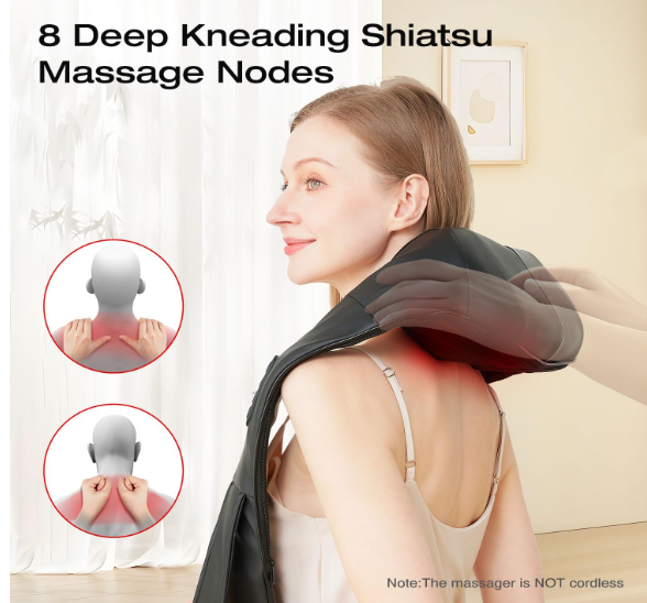 Masajeador Cervical y Espalda AERLANG con Calor Relajante