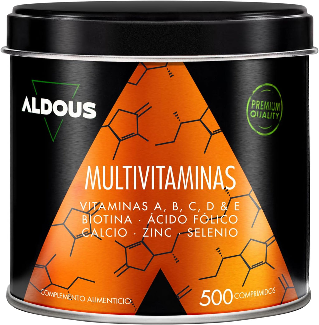 Multivitaminas Hombre y Mujer 500 Comprimidos – Complejo Vitaminico Completo Aldous