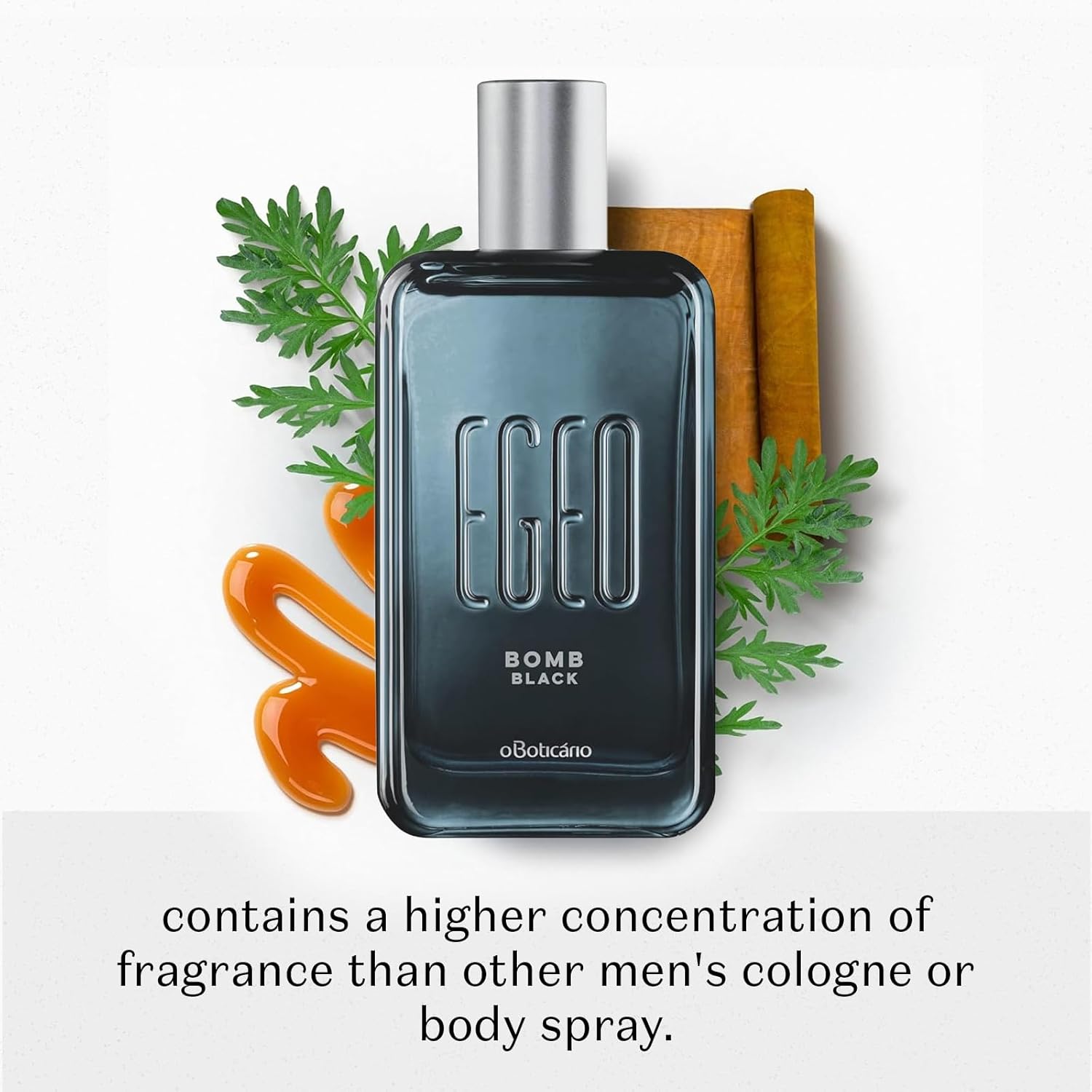 Egeo Bomb Black EDT 90ml | Perfume Hombre Cuero y Caramelo – O Boticario