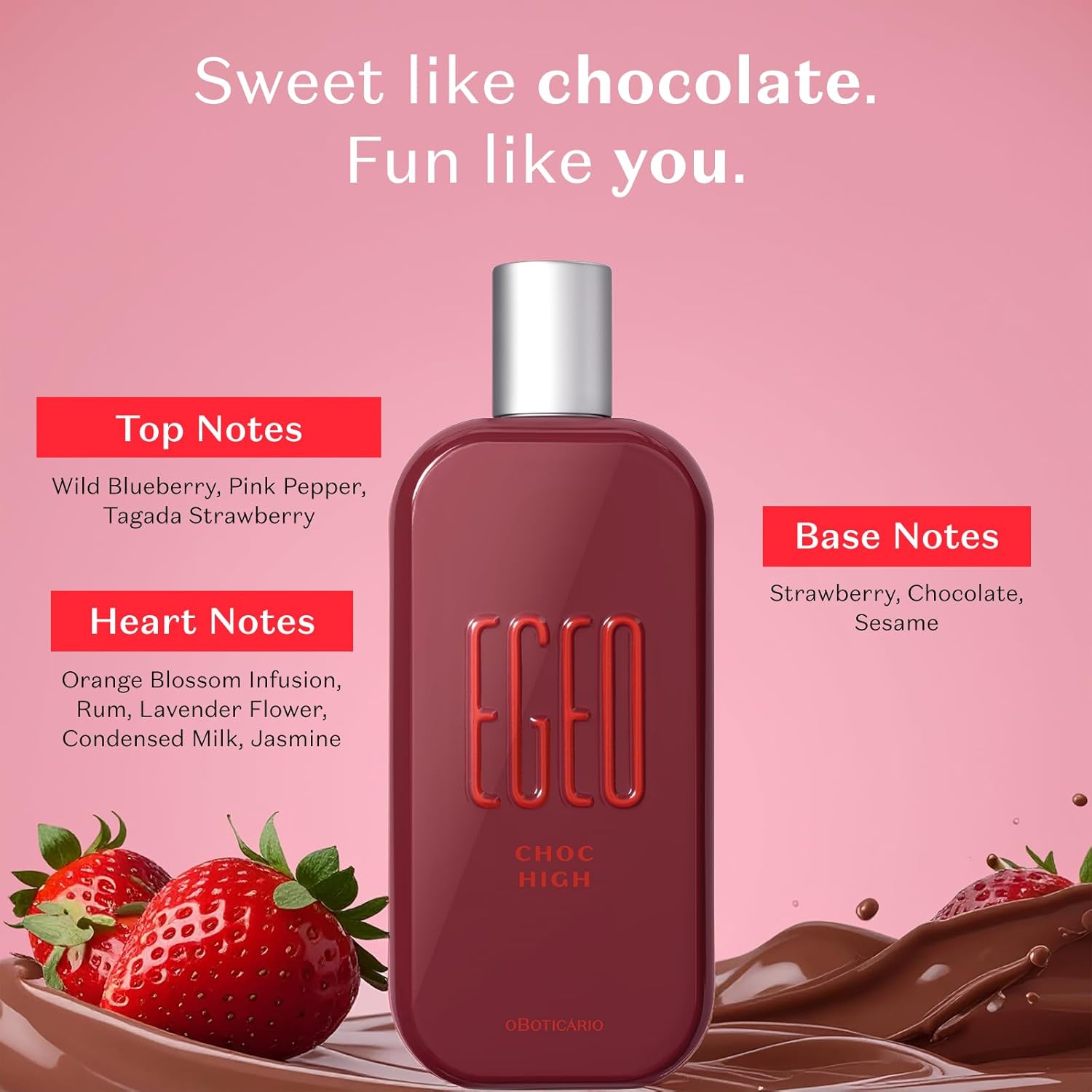 Egeo Choc High EDT 90ml | Perfume Mujer Intenso – O Boticario