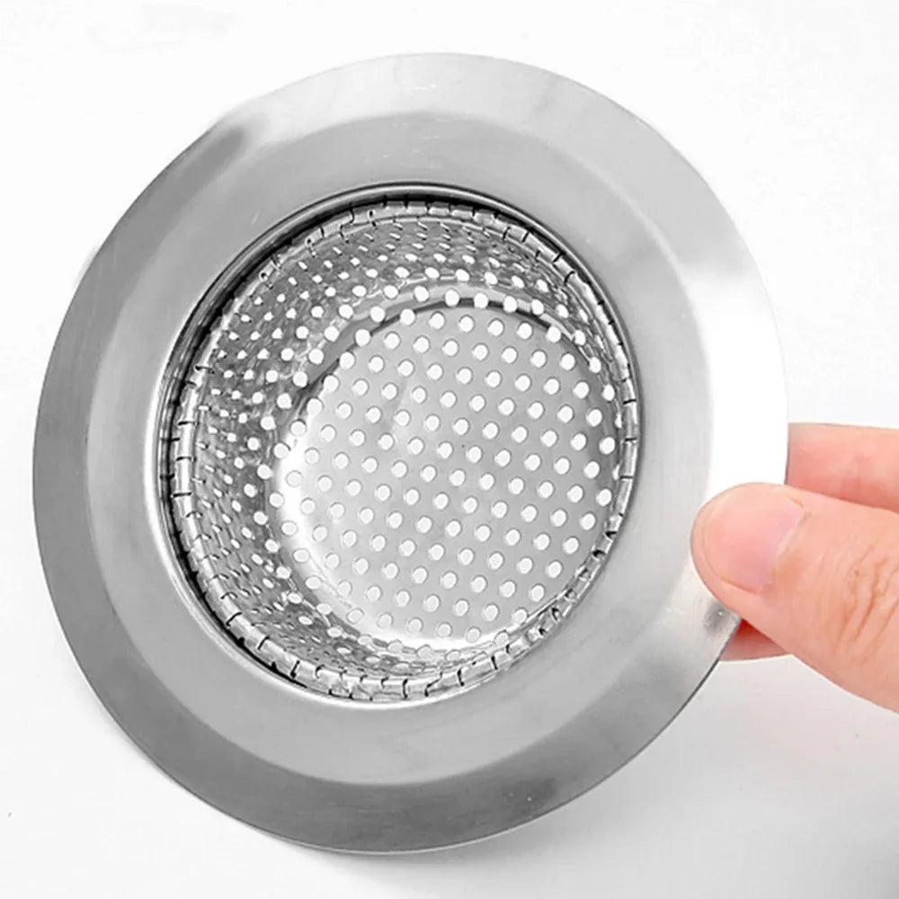 Kitchen Sink Filter Stainless Steel Mesh Sink Strainer Filter Bathroom Sink Strainer Drain Hole Filter Sewer Screen Strainers