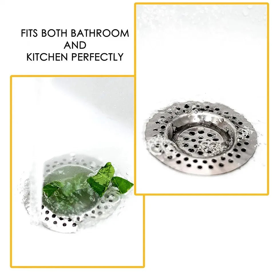 Kitchen Sink Filter Stainless Steel Mesh Sink Strainer Filter Bathroom Sink Strainer Drain Hole Filter Sewer Screen Strainers