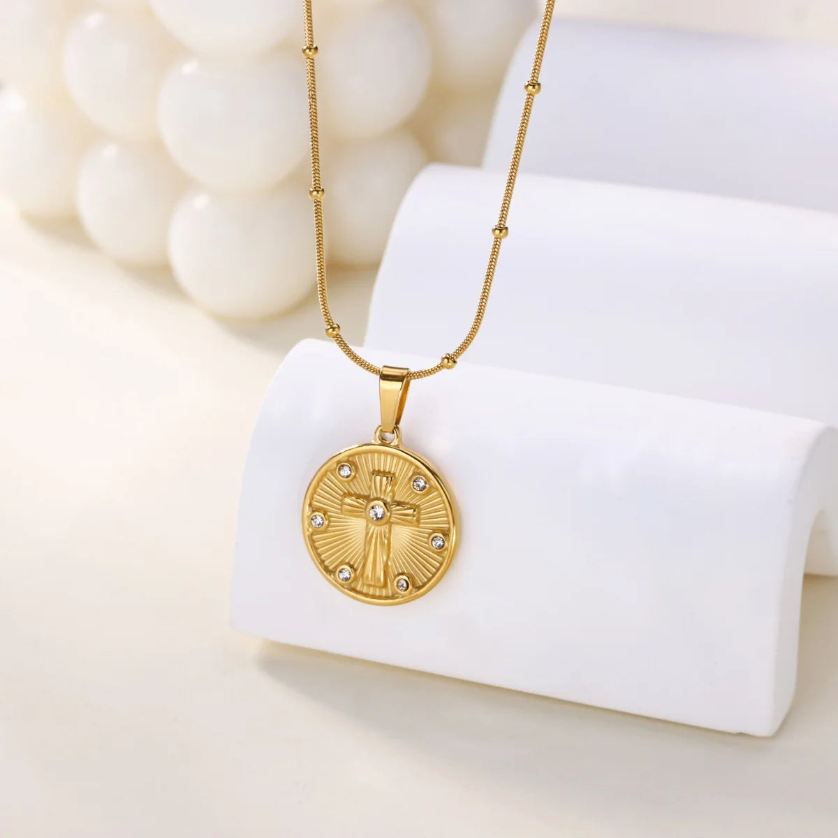 Stainless Steel Geometric Necklace For Women Fashion Sun Sunflower Pendant Clavicle Chain Aesthetic Jewelry Accessories Femme