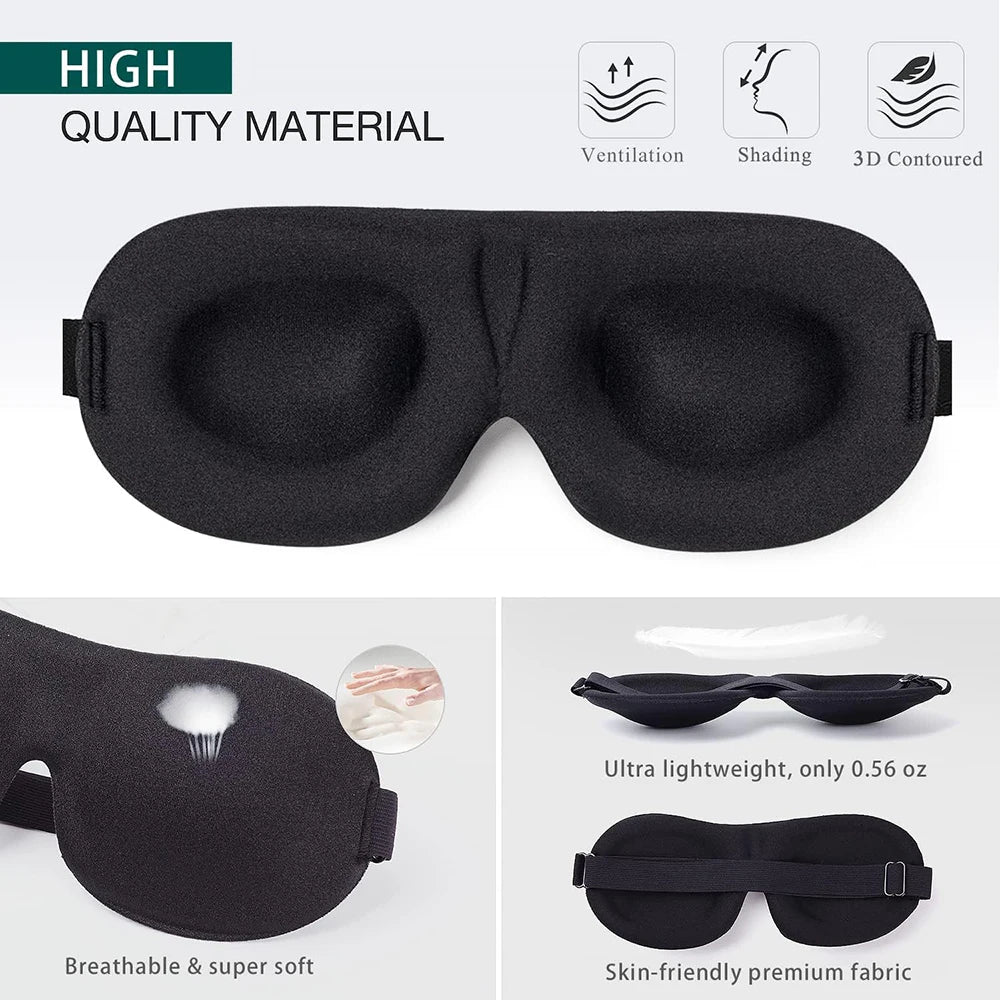3D Sleep Mask Blindfold Sleeping Aid Soft Memory Foam Eye mask for Sleeping Travel Blockout Light Slaapmasker Eye Cover