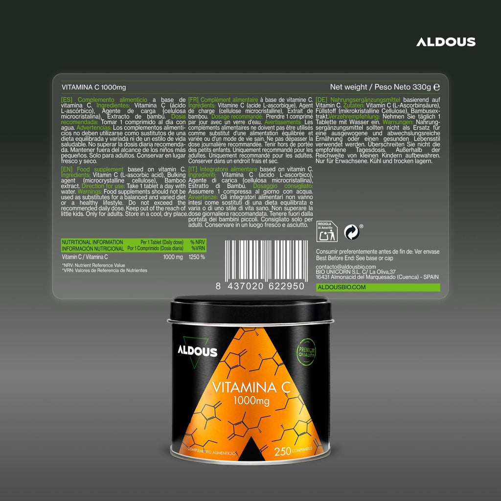 Vitamina C 1000mg | Defensas e Inmunidad – Aldous