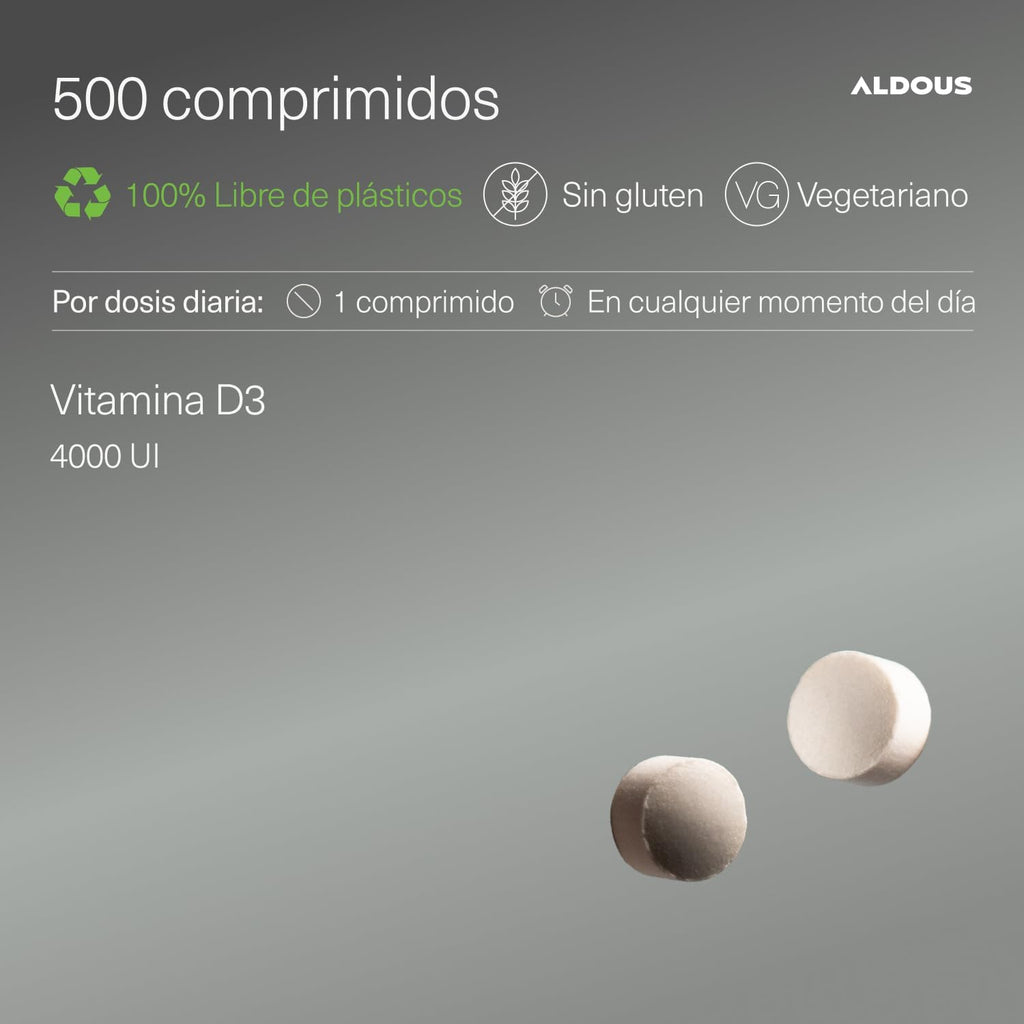 Vitamina D3 4000 UI | Huesos, Músculos e Inmunidad – Aldous
