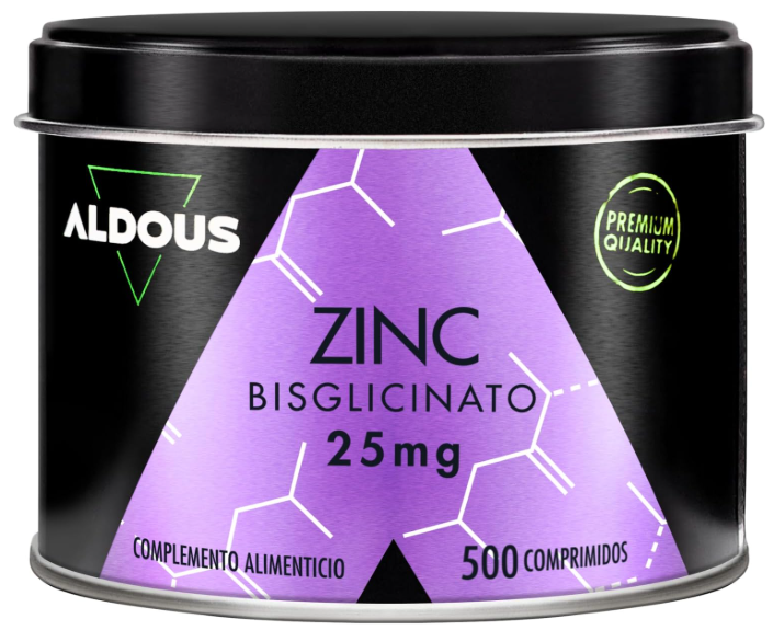 Zinc 25mg Bisglicinato | Pelo, Piel e Inmunidad | 500 Comprimidos – Aldous